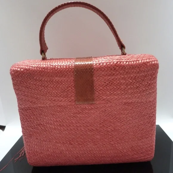 Serpui MarieWicker RATTAN Bag TOP HANDLE Collectible CROSSBODY CHAINTASSEL